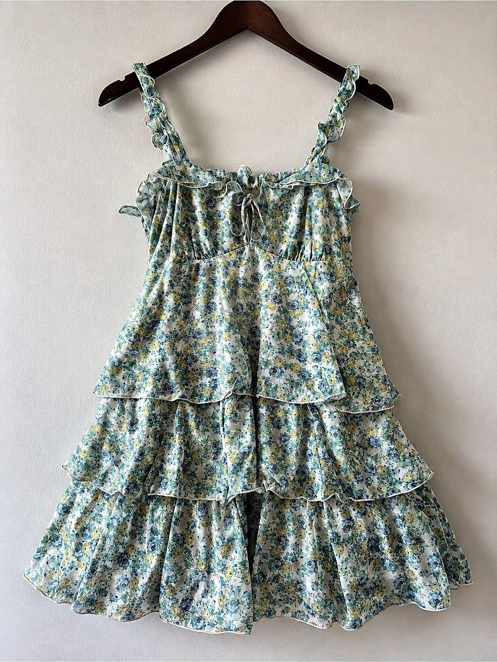 Wild Fable Floral Tiered Ruffle Mini Dress Mini Dress Size Small